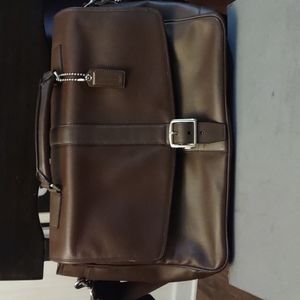 New! Coach leather brief case